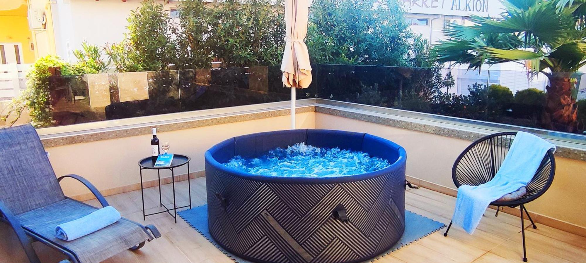 Luxury Villa Eva-Mari With Jacuzzi, 50M From The Beach Sztalósz Kültér fotó
